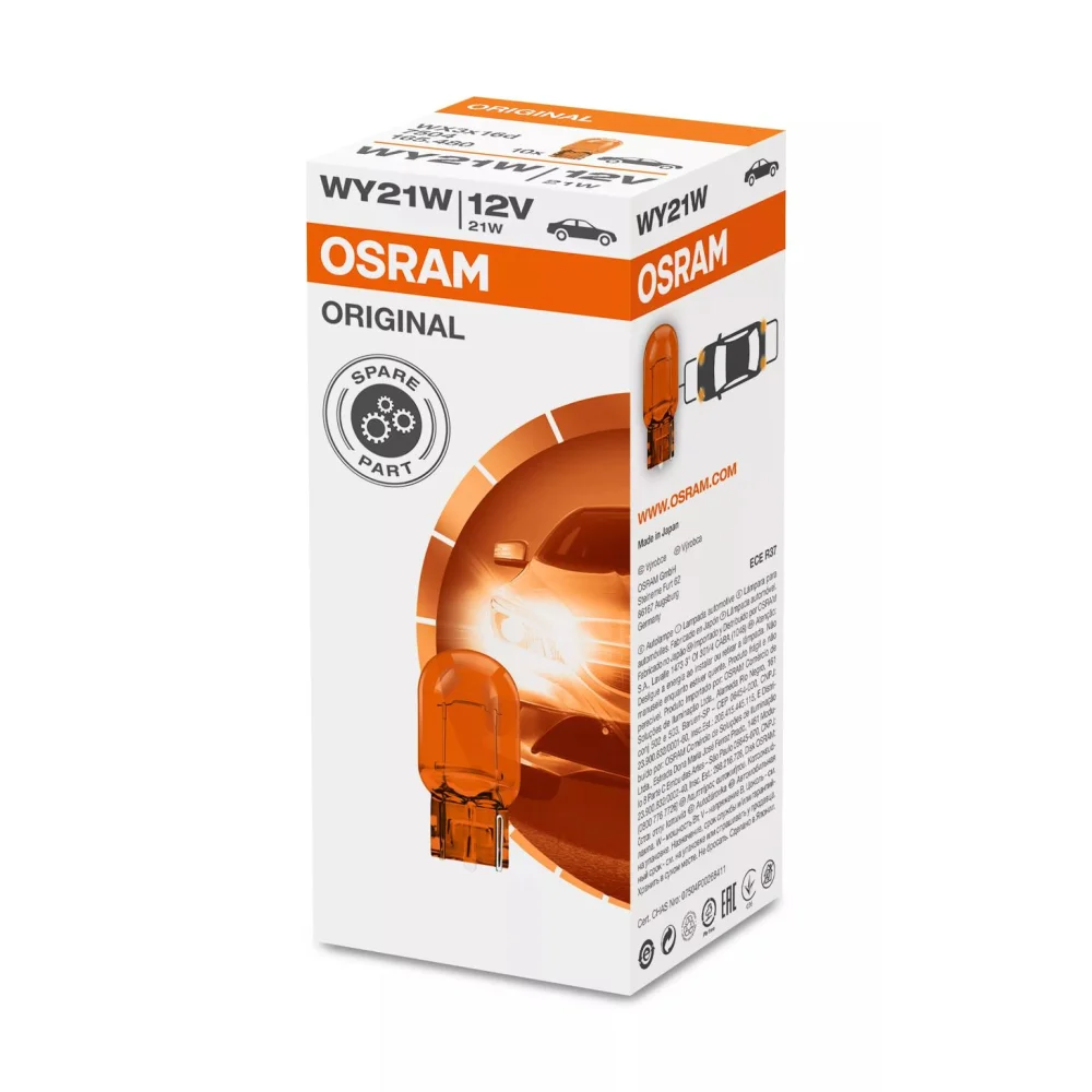 Лампи задніх покажчиків повороту OSRAM ORIGINAL GLASS BASE WY21W 1 шт. для Citroen C-Crosser 2007–2012 SUV