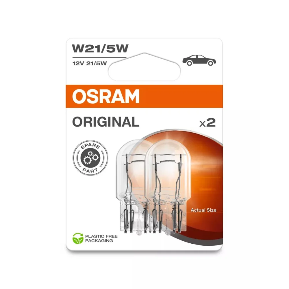 Лампи задніх габаритів OSRAM ORIGINAL GLASS BASE W21/5W 1 шт. для Citroen C3 2017–2026 Aircross A88 | хетчбек