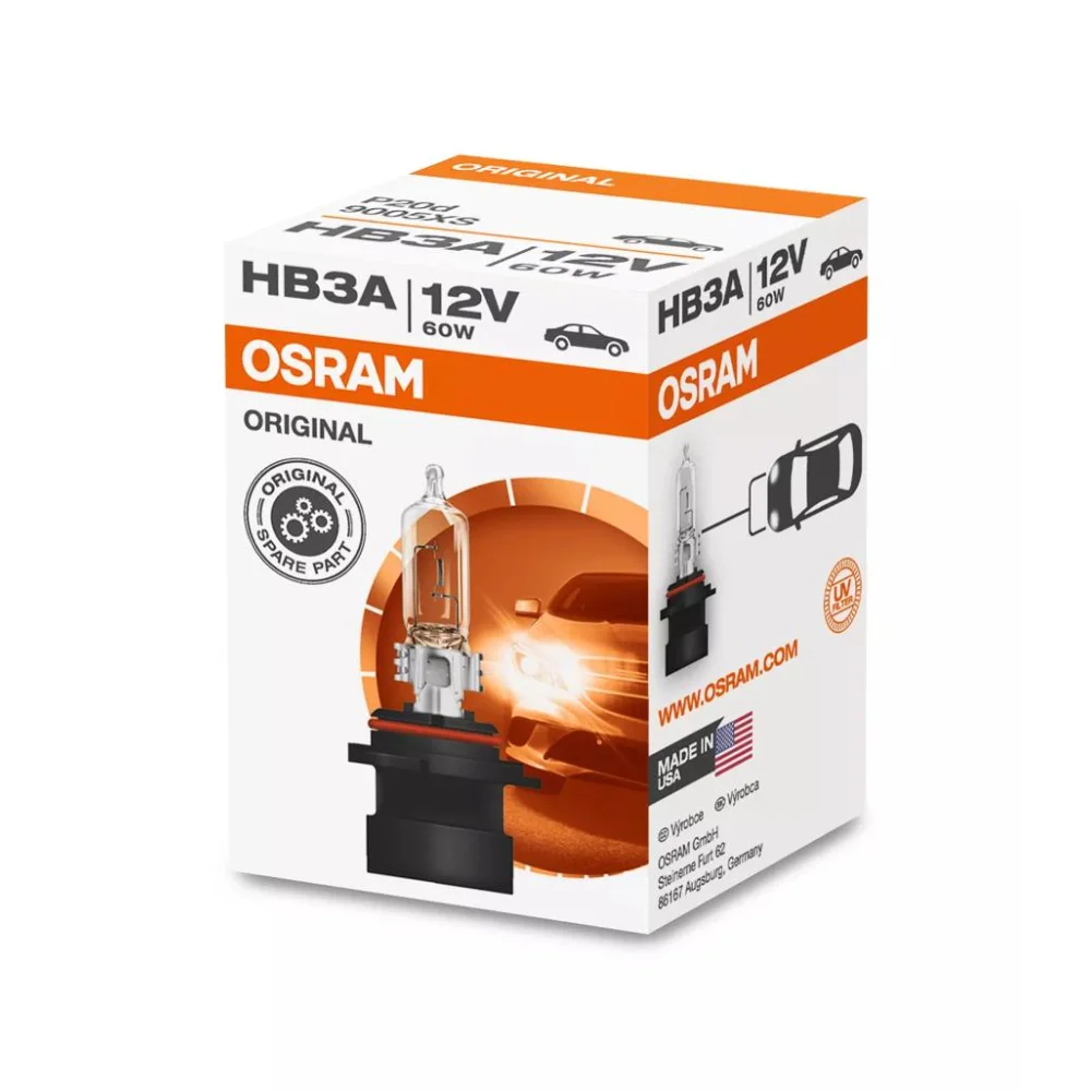 Лампы дальнего света OSRAM ORIGINAL LINE HB3A 3200K 1 шт. для Cadillac SRX 2005–2008 SUV