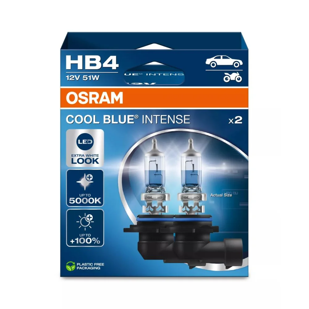 Лампи протитуманних фар OSRAM COOL BLUE INTENSE HB4 5000K 2 шт. для Kia Stonic 2017–2026 SUV