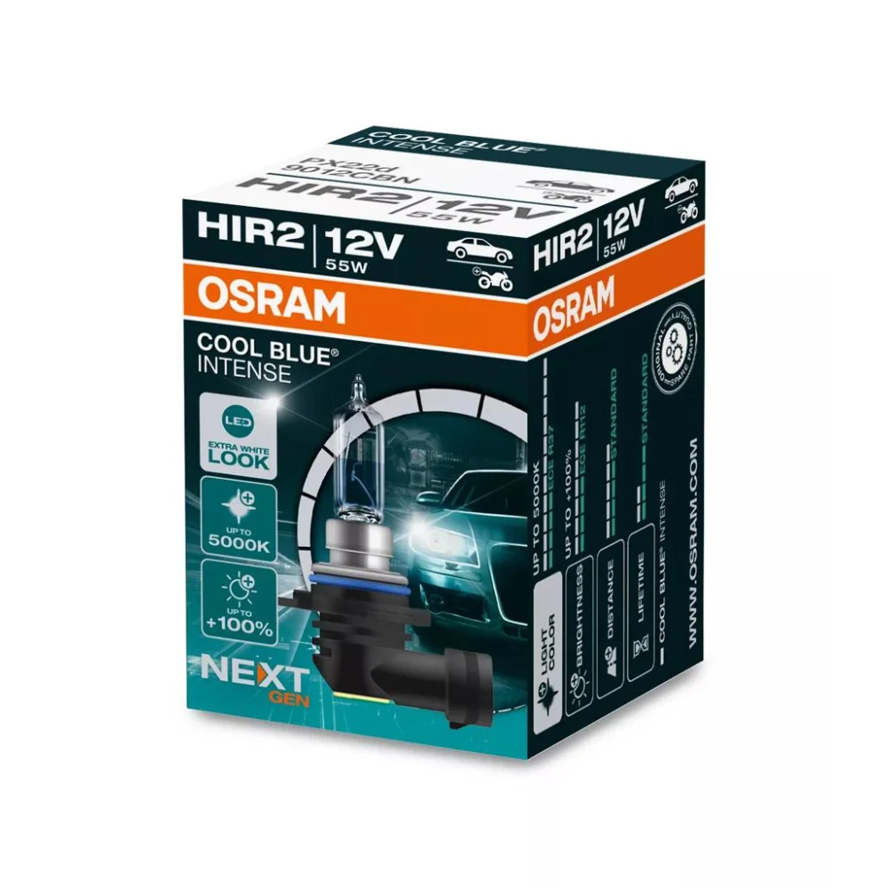 Лампы дальнего света OSRAM COOL BLUE INTENSE HIR2 5000K 2 шт. для Opel Cascada 2012–2018 кабриолет