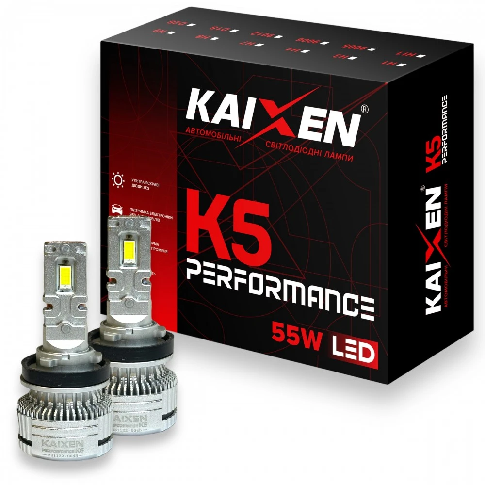 Лампы противотуманных фар KAIXEN LED Can Bus K5 H11 6000K 2 шт.