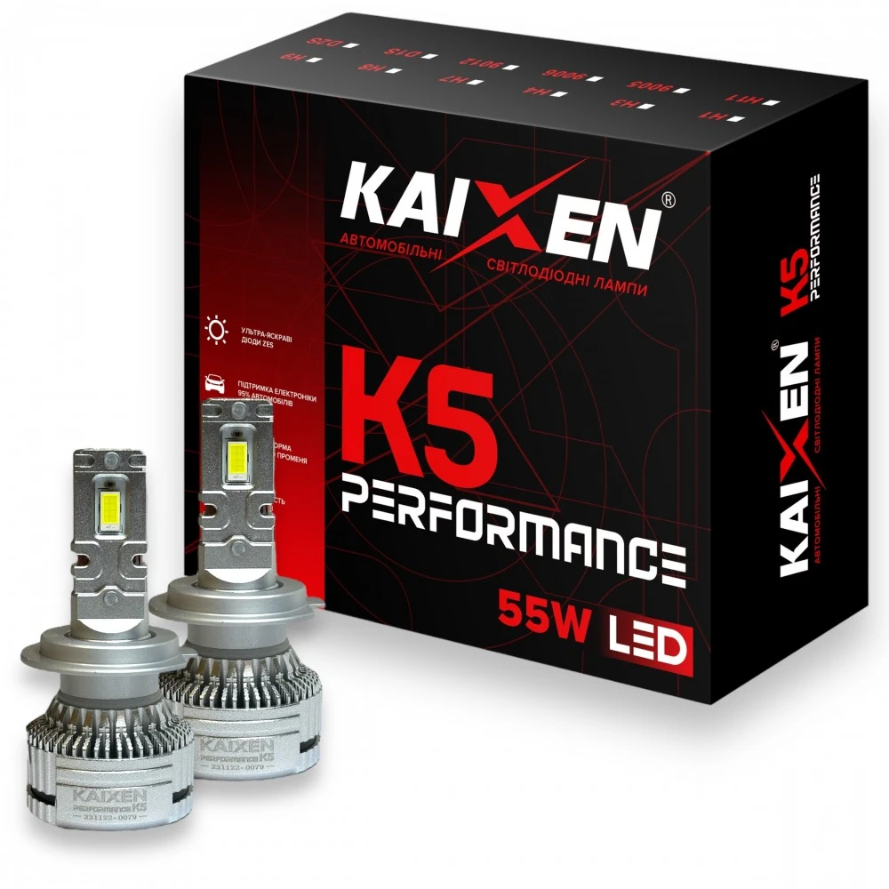 Лампи ближнього світла KAIXEN LED Can Bus K5 H7 6000K 2 шт.