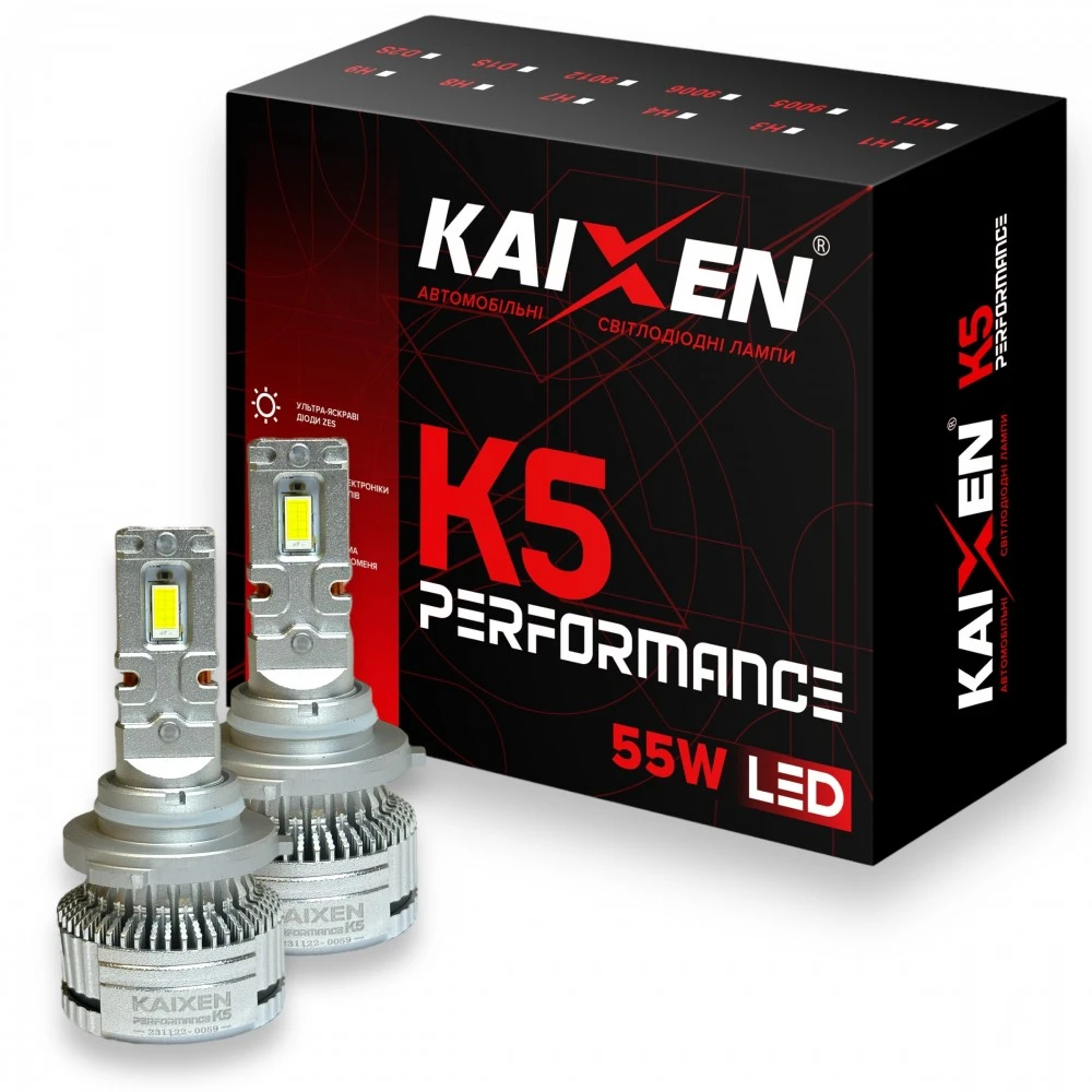 Лампи дальнього світла KAIXEN LED Can Bus K5 HB3 6000K 2 шт.