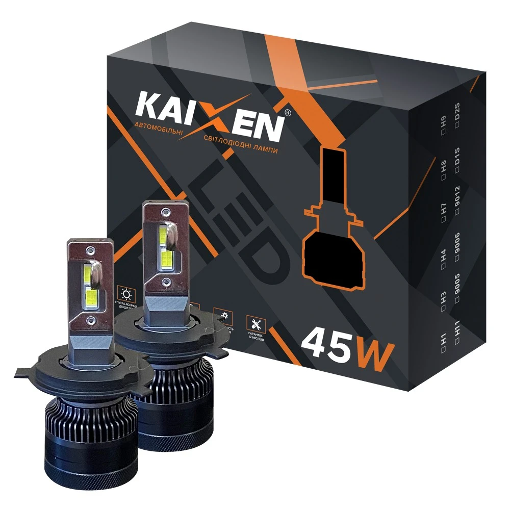 Лампи ближнього світла KAIXEN LED Can Bus K7 H4 6000K 2 шт.