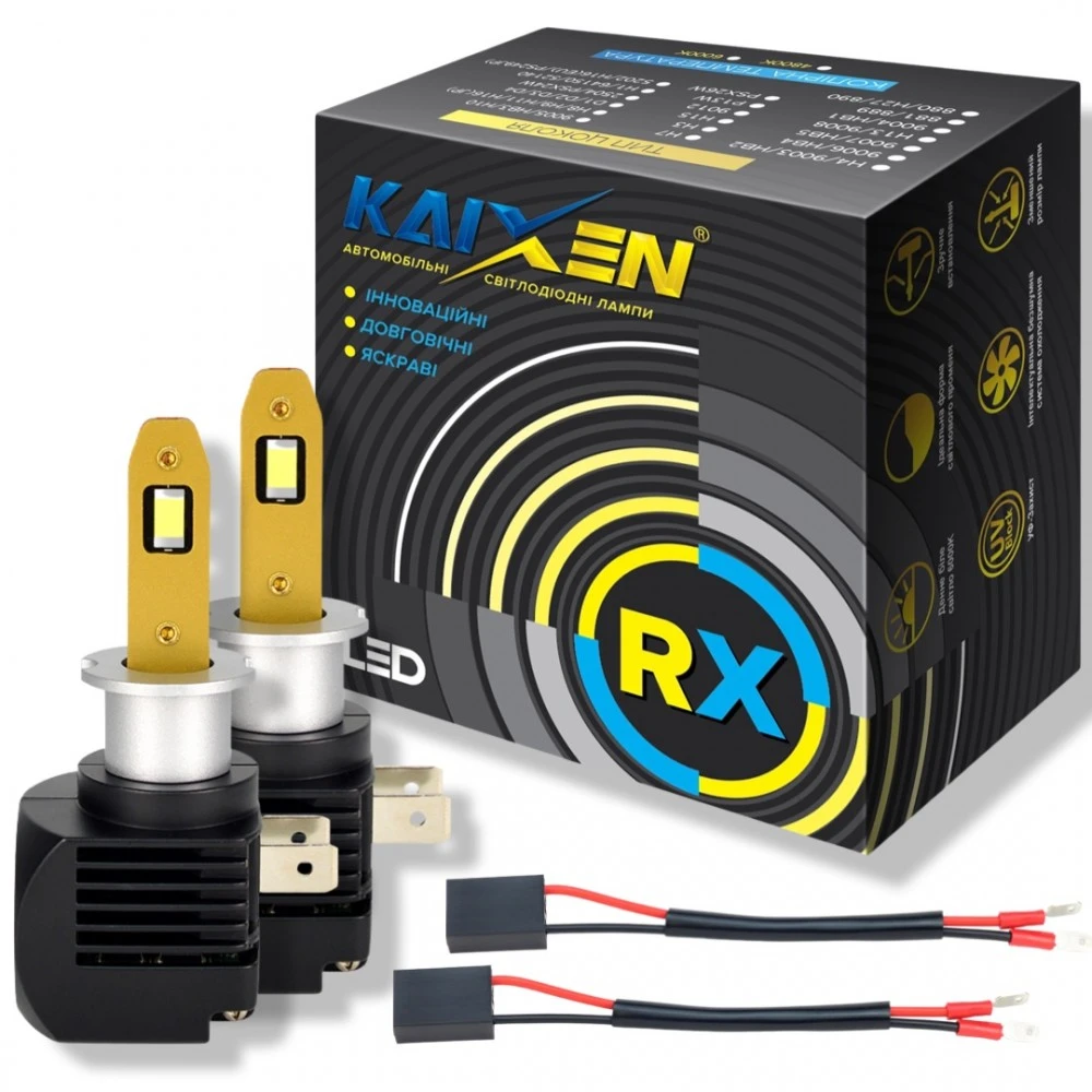 Лампи протитуманних фар KAIXEN LED RX H3 6000K 2 шт.